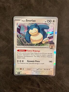 Pokemon Trading Card - Hop's Snorlax - Blue and Yellow